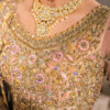 Rose Quartz Gold Zardozi Net Silk Farshi Lehenga (3-Piece) - Image 5