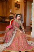 Pakistani Pink Zardozi Net Lehenga Choli (3-Piece) - Image 11