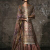 Pakistani Dusty Rose Zardozi Organza Farshi Lehenga (4-Piece) - Image 2