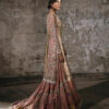 Pakistani Dusty Rose Zardozi Organza Farshi Lehenga (4-Piece) - Image 3