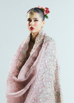 Lavender Pink Embroidered Korean Raw Silk Lehenga (3-Piece) - Image 11