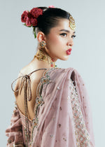 Lavender Pink Embroidered Korean Raw Silk Lehenga (3-Piece) - Image 6