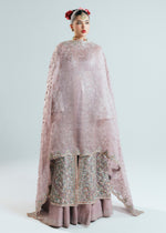 Lavender Pink Embroidered Korean Raw Silk Lehenga (3-Piece) - Image 9