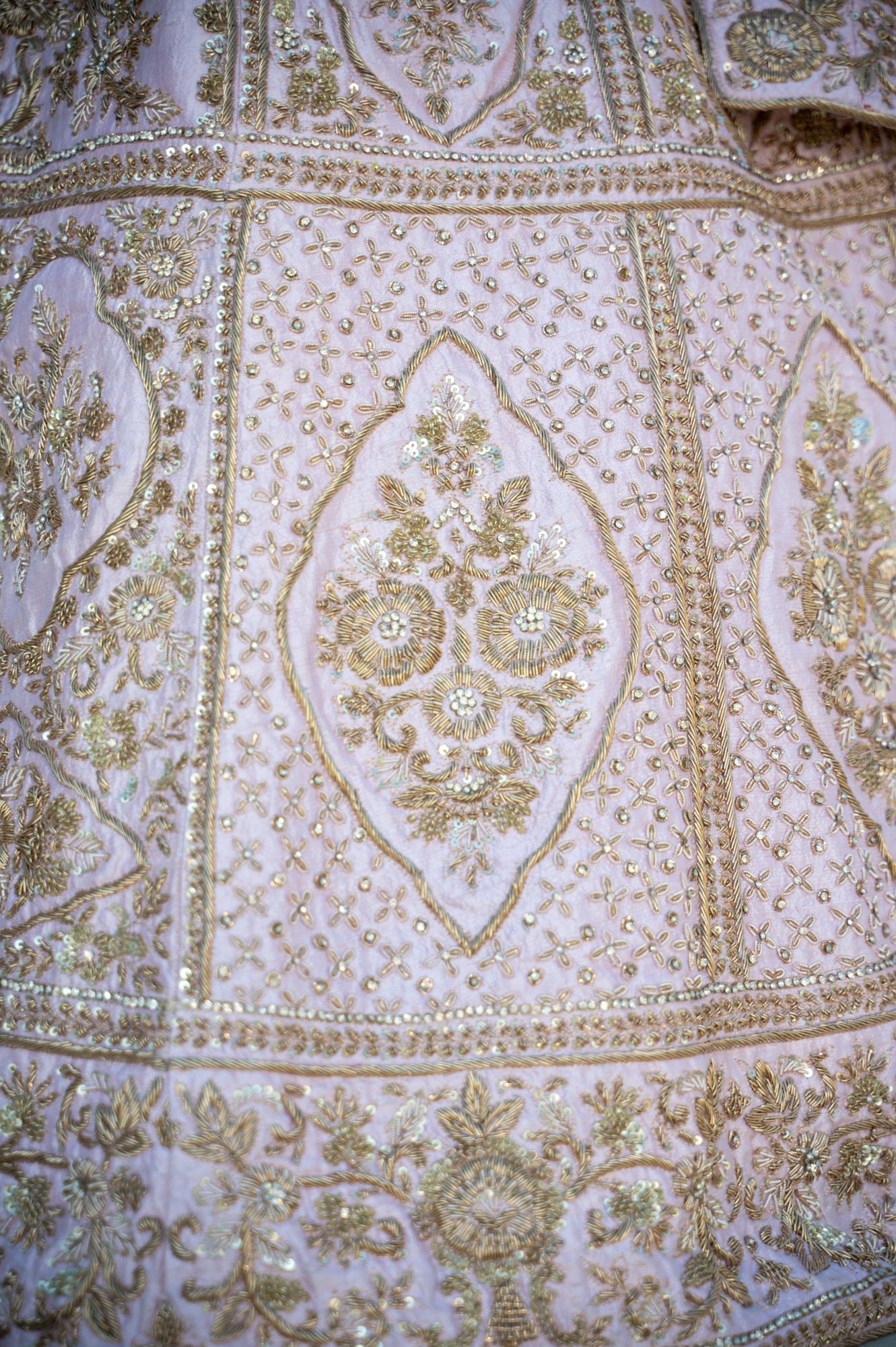 Cerise Pink Zardozi Raw Silk Lehenga Choli (3-Piece) - Image 6