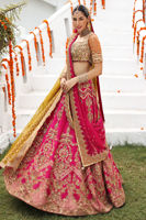 Shocking Pink Zardozi Raw Silk Lehenga (3-Piece) - Image 11