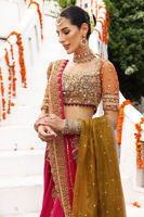 Shocking Pink Zardozi Raw Silk Lehenga (3-Piece) - Image 4