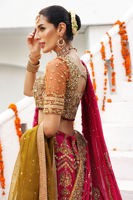 Shocking Pink Zardozi Raw Silk Lehenga (3-Piece) - Image 5