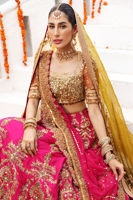 Shocking Pink Zardozi Raw Silk Lehenga (3-Piece) - Image 6
