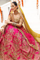 Shocking Pink Zardozi Raw Silk Lehenga (3-Piece) - Image 7