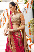 Shocking Pink Zardozi Raw Silk Lehenga (3-Piece) - Image 9