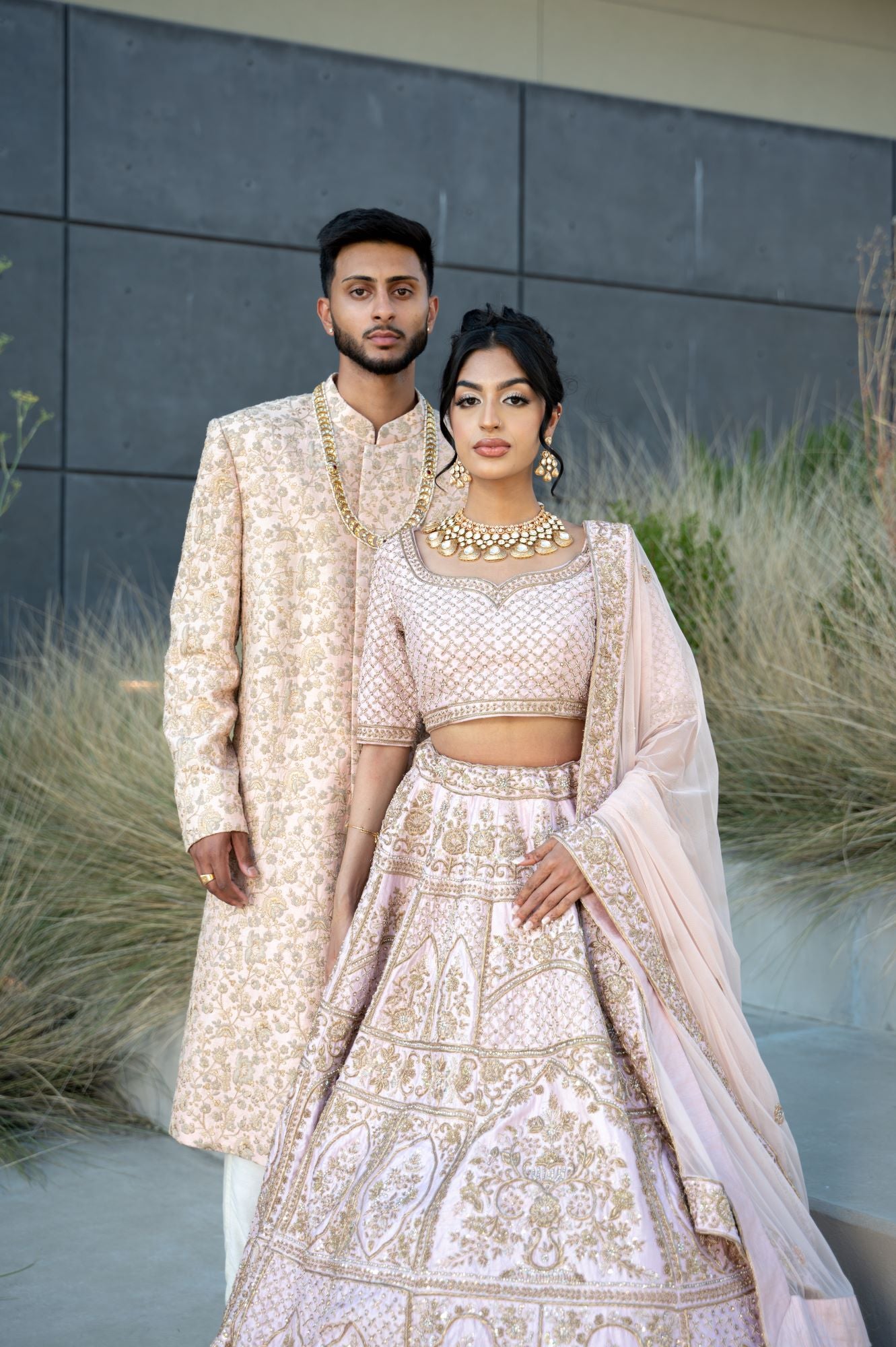 Indian Cerise Pink Zardozi Raw Silk Lehenga Choli (3-Piece) - Image 7