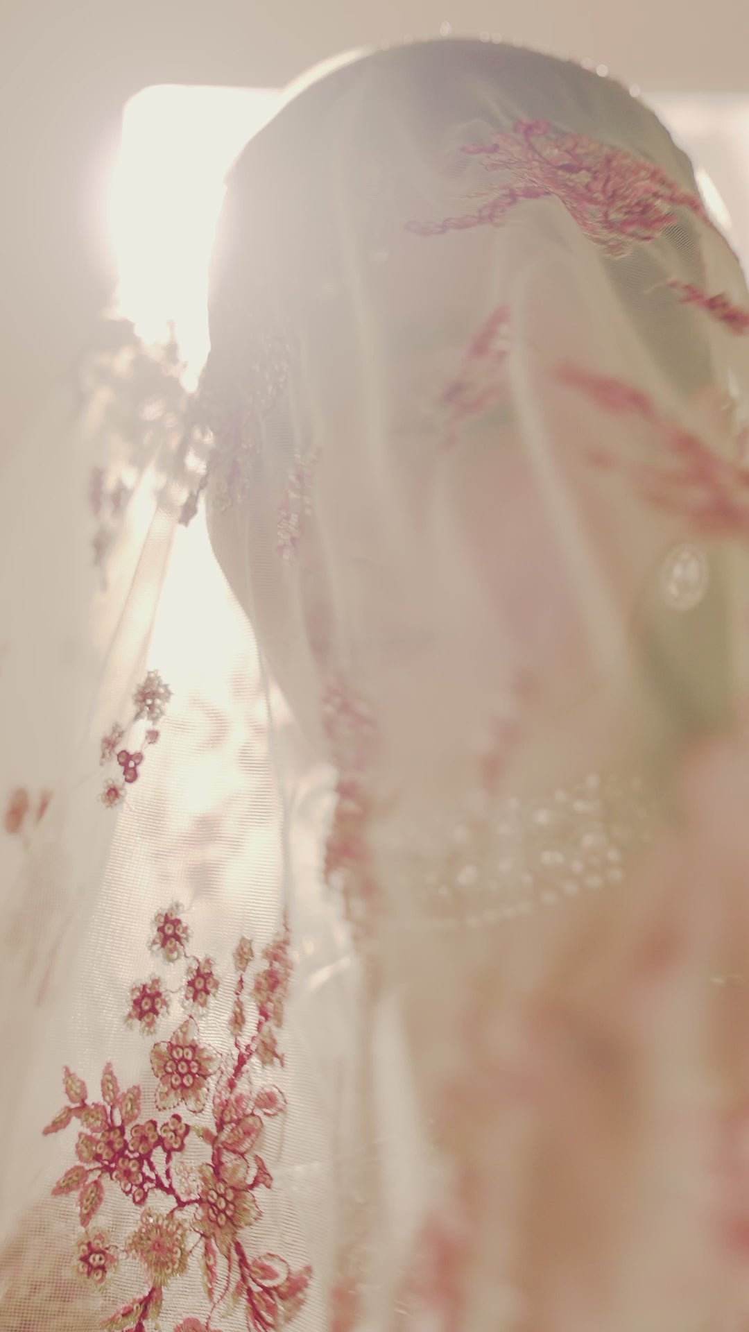 Pakistani Pink Embroidered Satin Zari Lehenga Set (3-Piece) - Image 6