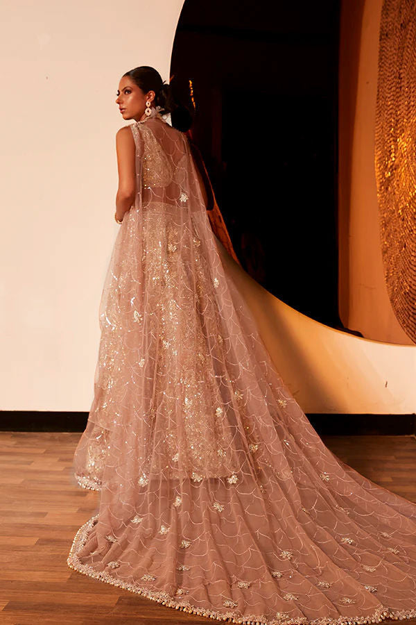 Pakistani Ash Pink Hand-Embellished Silk-Blend Lehenga (3-Piece) - Image 8