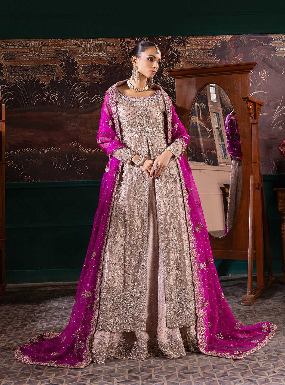 Blush Pink Zardozi Embroidered Silk Blend Lehenga (3-Piece) - Image 6
