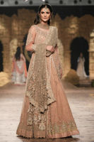 Tea Pink Embroidered Net Silk Lehenga (3-Piece) - Image 2