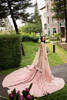 Pakistani Powder Pink Hand-Embellished Net Silk Bridal Lehenga (3-Piece) - Image 13
