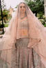 Pakistani Powder Pink Hand-Embellished Net Silk Bridal Lehenga (3-Piece) - Image 7