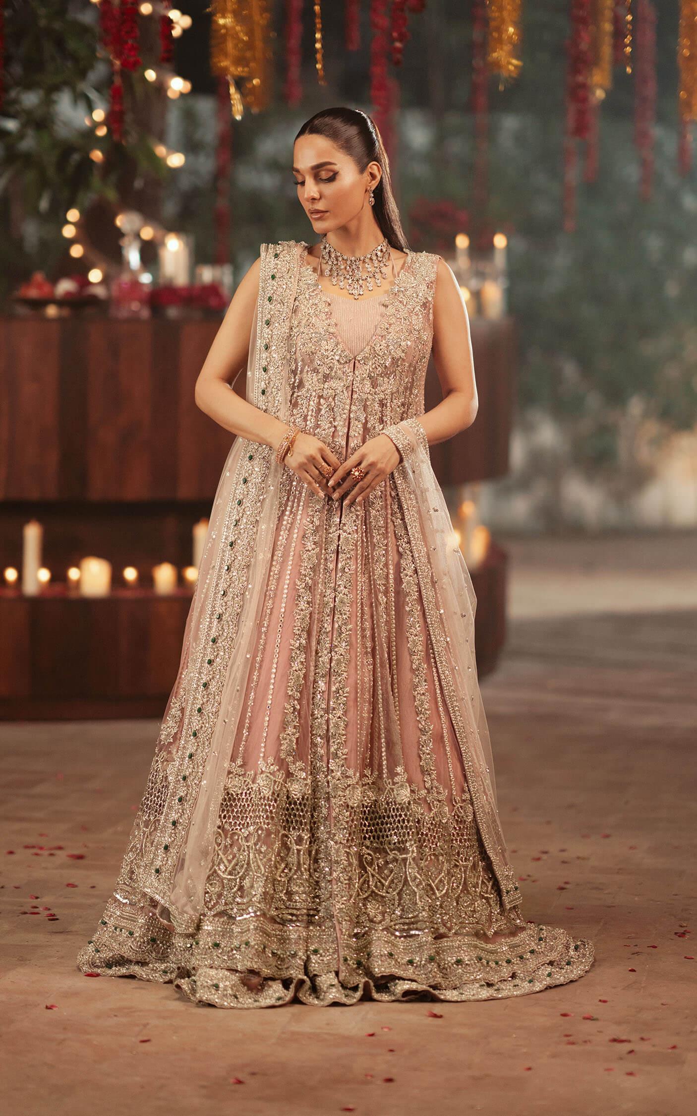 Blush Pink Embellished Silk Lehenga Set (3-Piece) - Image 6