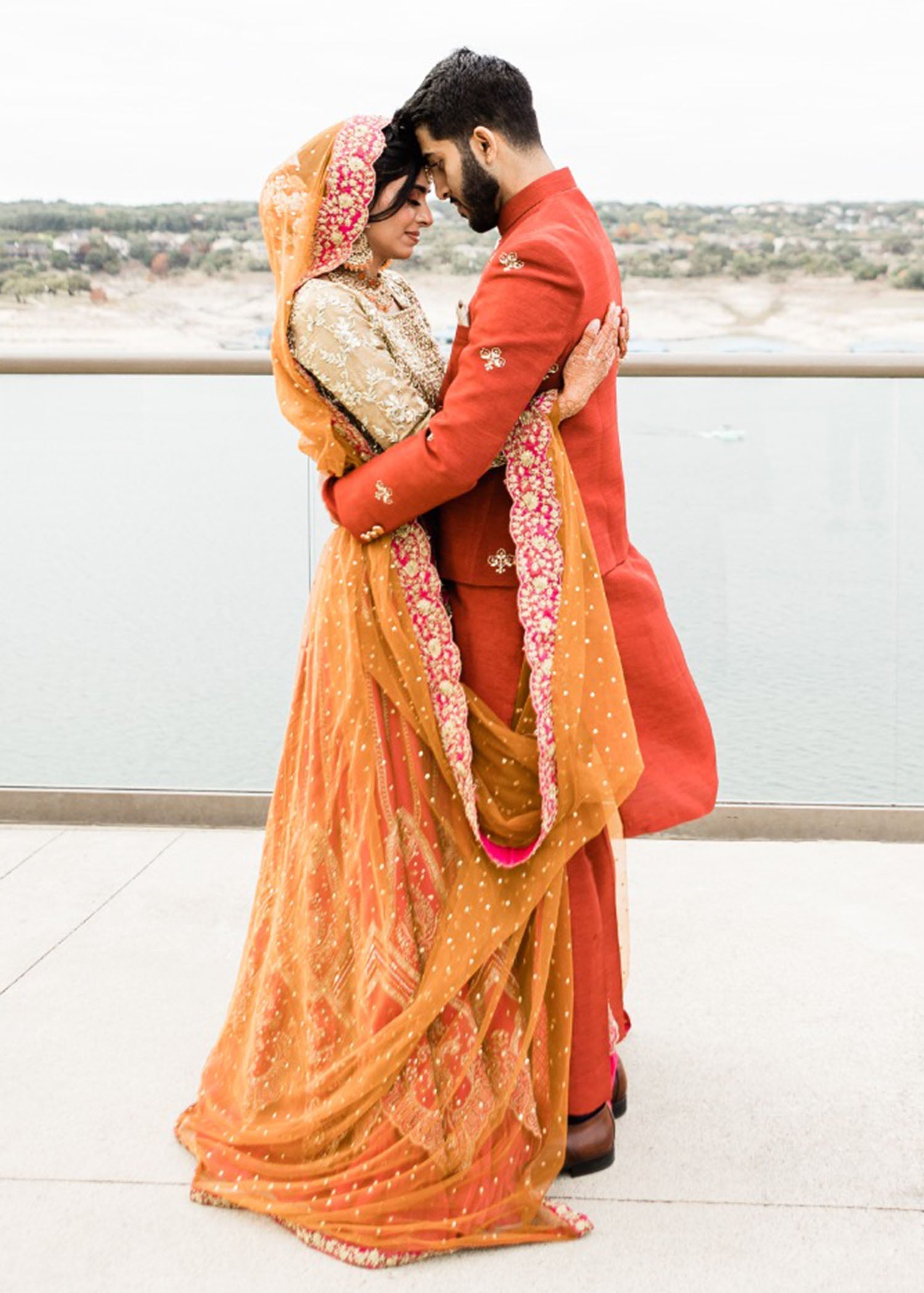 Fuchsia Gold Embellished Silk Bridal Lehenga (3-Piece) - Image 12