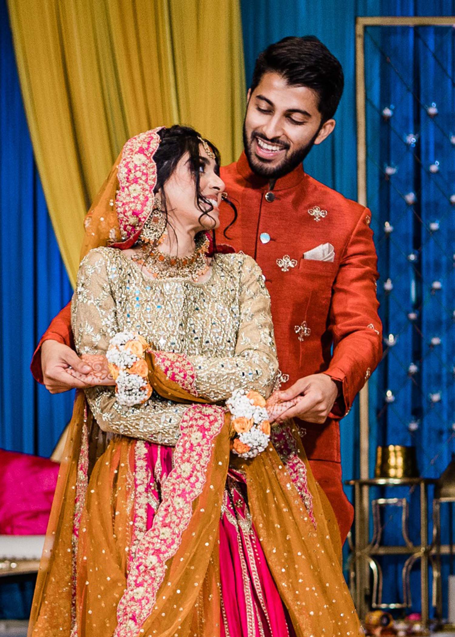 Fuchsia Gold Embellished Silk Bridal Lehenga (3-Piece) - Image 5