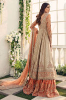 Pakistani Peach Kamdani Mukaish Tissue Lehenga (3-Piece) - Image 5