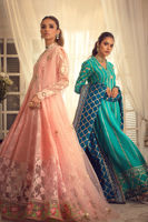 Peach Pink Chikankari Lorex Pishwas (3-Piece) - Image 5