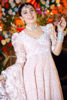 Pakistani Blush Pink Hand Embroidered Cotton Net Pishwas (2-Piece) - Image 4