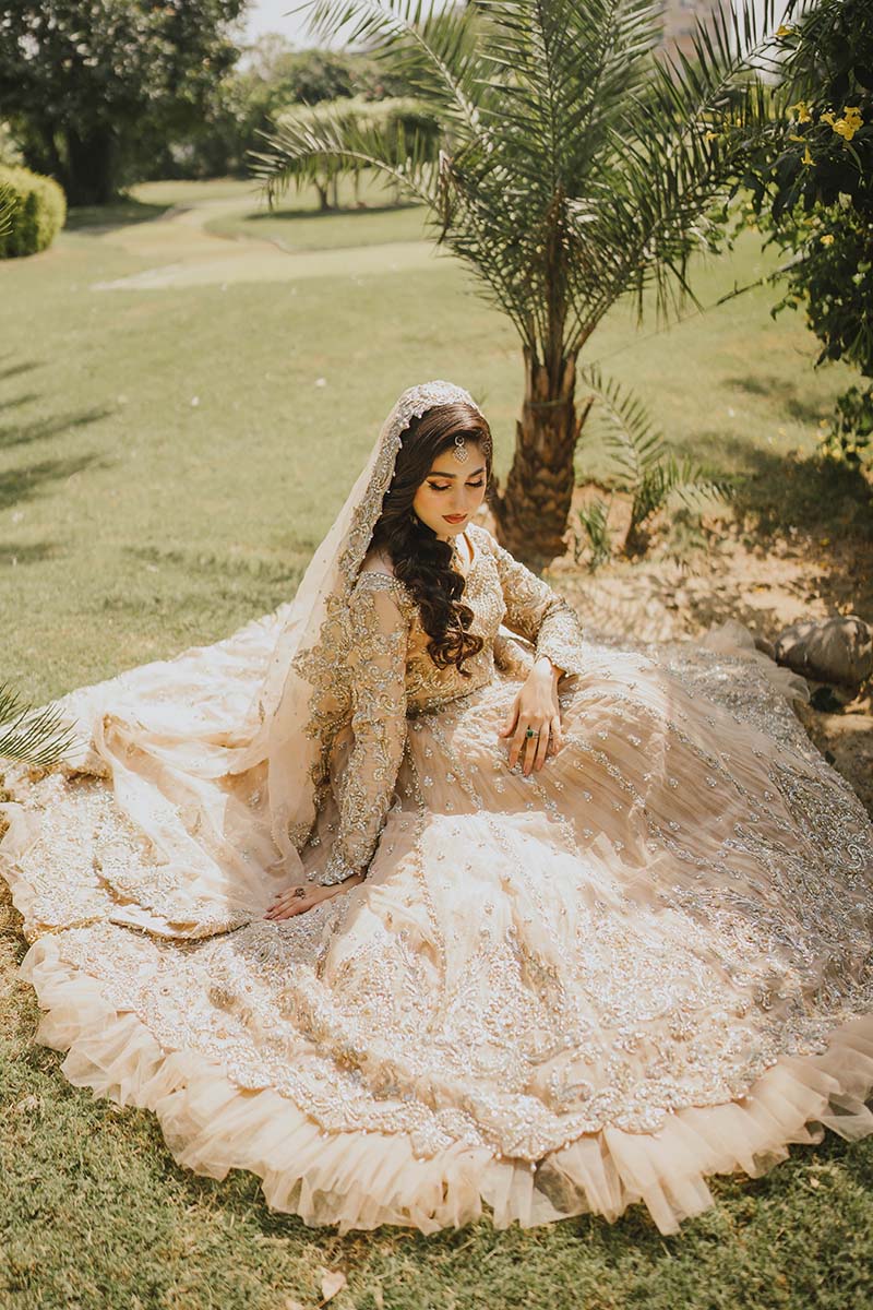 Pakistani Soft Pink Embroidered Net Pishwas Dress (3-Piece) - Image 7