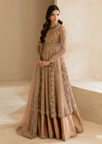 Dusty Pink Embroidered Net Pishwas Dress (3-Piece) - Image 5