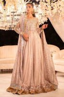 Pink Zardozi Net Pishwas Dress (2-Piece) - Image 2