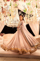 Pink Zardozi Net Pishwas Dress (2-Piece) - Image 7