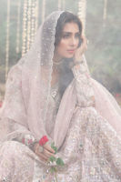 Blush Pink Embellished Organza Pishwas (2-Piece) - Image 3