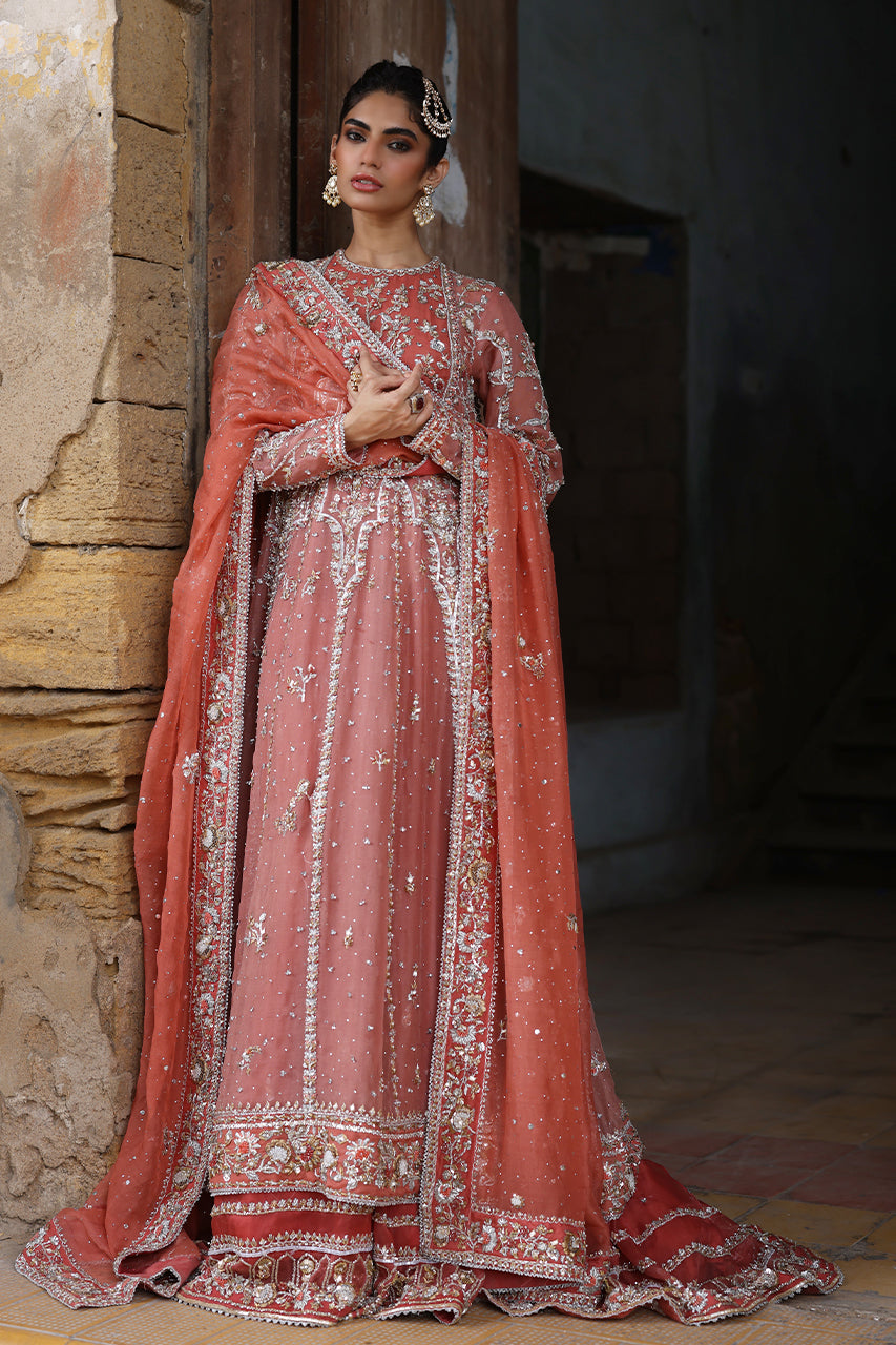 Soft Pink Zardozi Organza Pishwas Dress (3-Piece) - Image 6