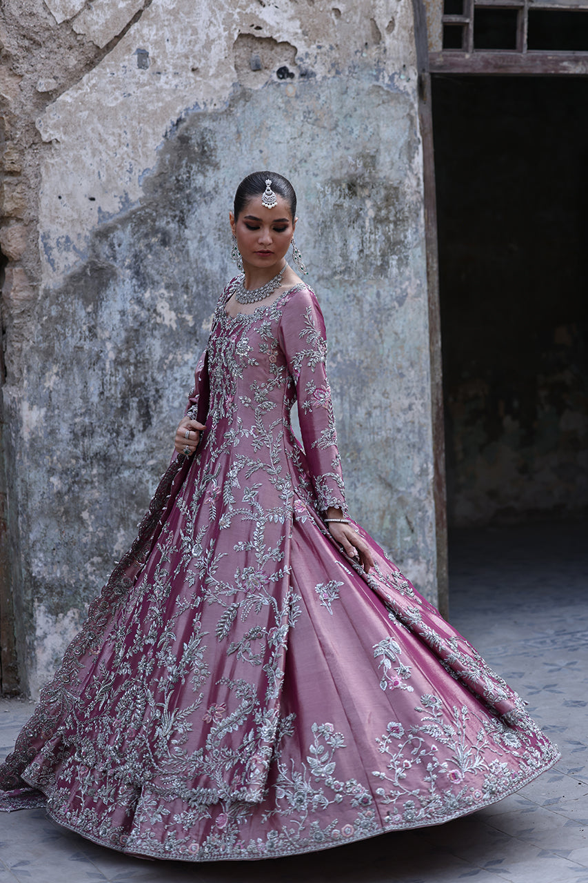 Pink Zardozi Tissue Pishwas Dress (2-Piece) - Image 4