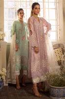 Pakistani Mauve Kaamdani Silk Thread Chiffon Kameez (3-Piece) - Image 2