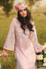 Pakistani Powder Pink Embroidered Chiffon Jacquard Salwar Kameez (2-Piece) - Image 3