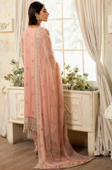 Pakistani Blush Pink Embroidered Chiffon Salwar Kameez (3-Piece) - Image 12