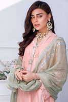 Pakistani Pastel Pink Embroidered Cotton Net Salwar Kameez (3-Piece) - Image 4