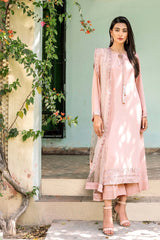 Chai Pink Embroidered Georgette Chiffon Salwar Kameez (3-Piece) - Image 3