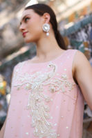 Blossom Pink Handworked Korean Silk Salwar Kameez (3-Piece) - Image 4