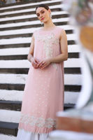 Blossom Pink Handworked Korean Silk Salwar Kameez (3-Piece) - Image 6