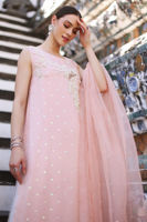 Blossom Pink Handworked Korean Silk Salwar Kameez (3-Piece) - Image 7