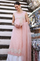 Blossom Pink Handworked Korean Silk Salwar Kameez (3-Piece) - Image 8