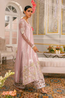 Soft Pink Embroidered Lamé Salwar Kameez (3-Piece) - Image 6