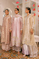 Soft Pink Embroidered Lamé Salwar Kameez (3-Piece) - Image 8