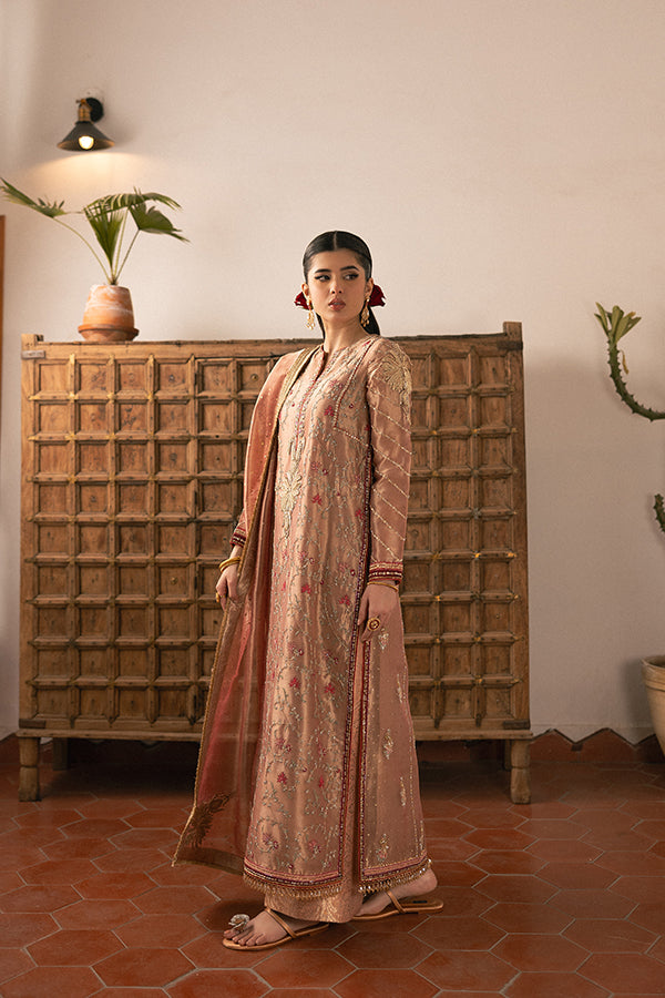 Soft Rose Embroidered Lame Salwar Kameez (3-Piece) - Image 5