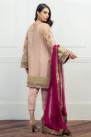 Smoky Pink Gota Aari Net Kurta Set (3-Piece) - Image 3