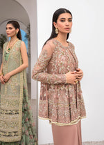 Tea Pink Embroidered Net Short Shirt (3-Piece) - Image 7