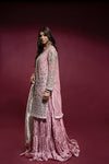 Vintage Rose Pink Hand-Embellished Net Tunic (3-Piece) - Image 7