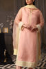 Peach Aari-Embroidered Organza Salwar Kameez (3-Piece) - Image 3